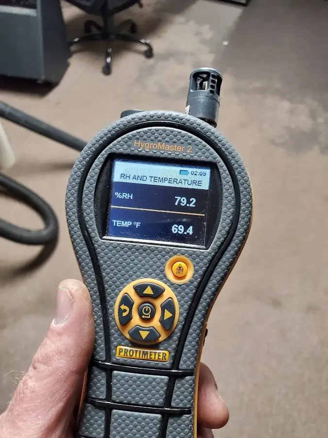 Moisture meter humidity assessment for Fire & Smoke Damage Restoration in Franconia